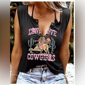 Long Live Cowgirls Graphic‎ Top - NWOT